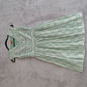 Tory Burch Mint Green Patterned Midi Dress Size 0